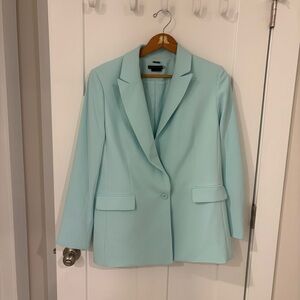 Alice + Olivia JUSTIN ROLLED CUFF blazer in julep size 10